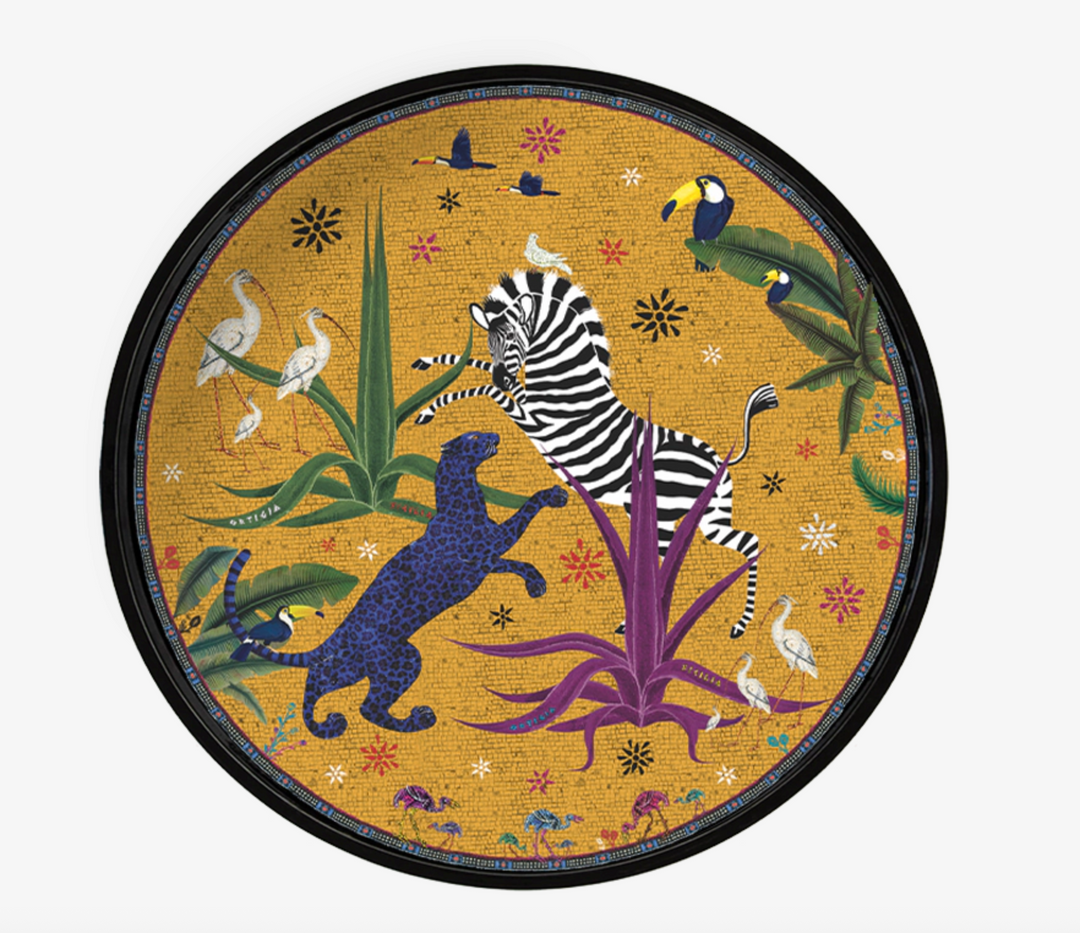 Tray Jungle  Round Sahara