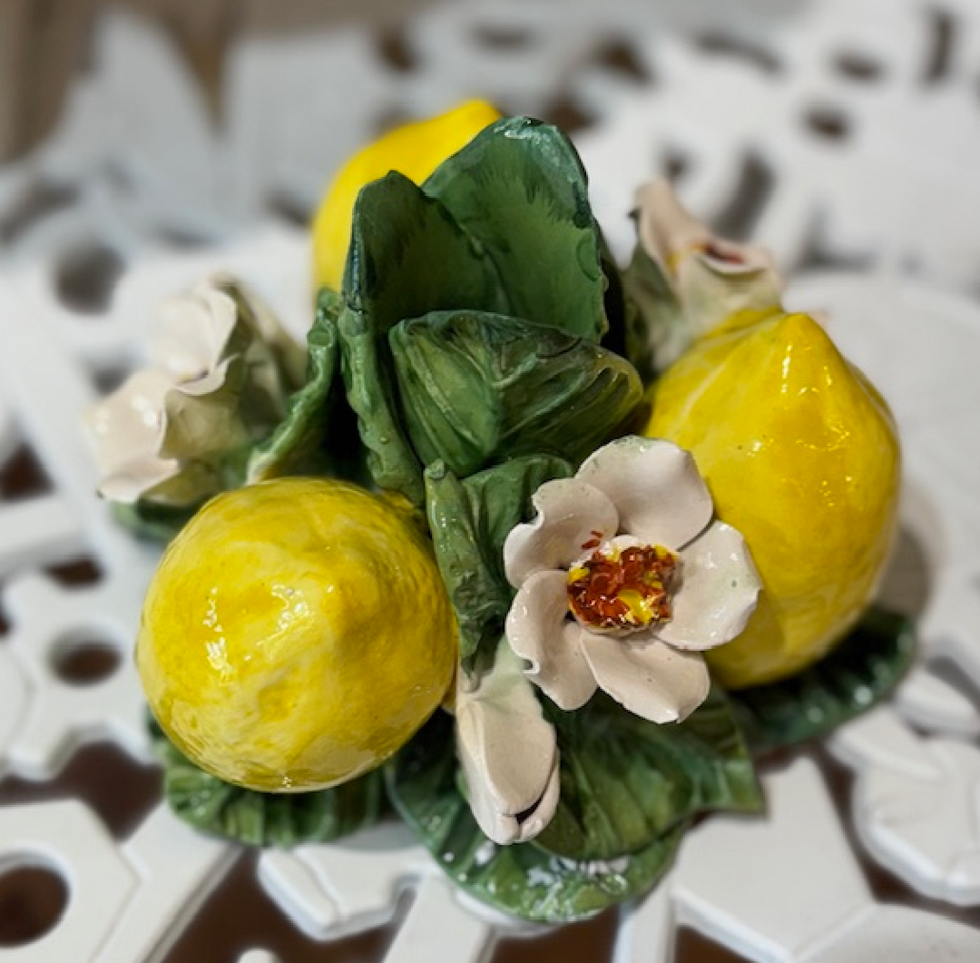 Lemon Collection Ceramic Candlestick Holder