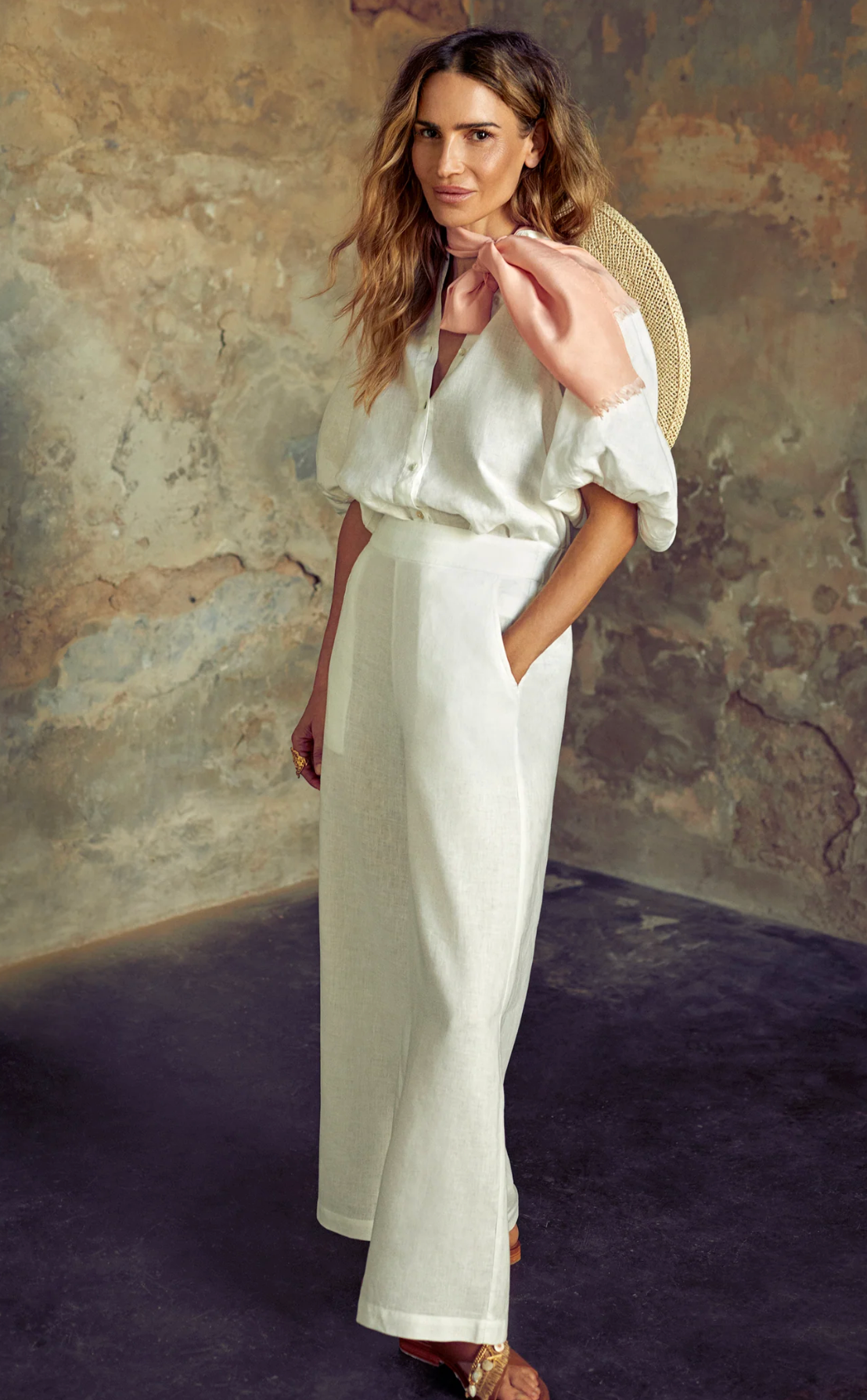 Bubble Linen Shirt - White