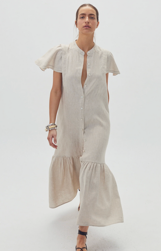 Willow Linen Dress - Natural