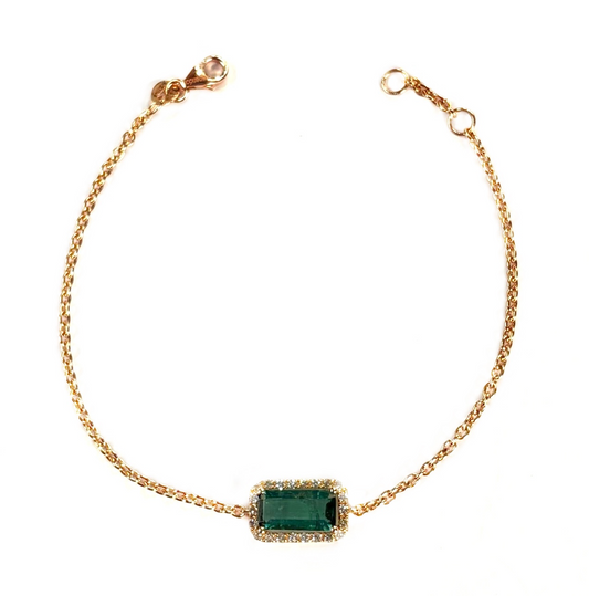 BLUE TOURMALINE DIAMOND BRACELET