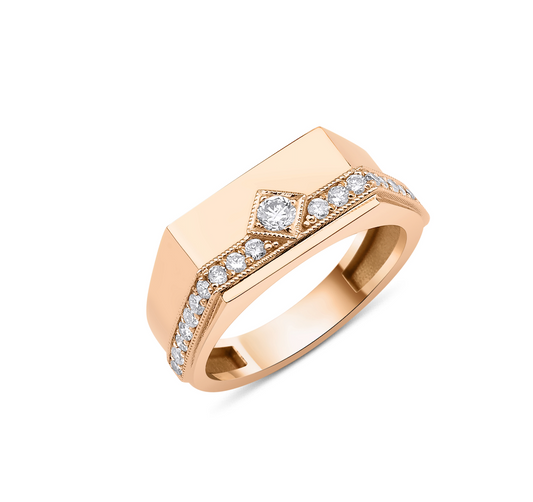 DIAMOND RECTANGLE PINKY RING