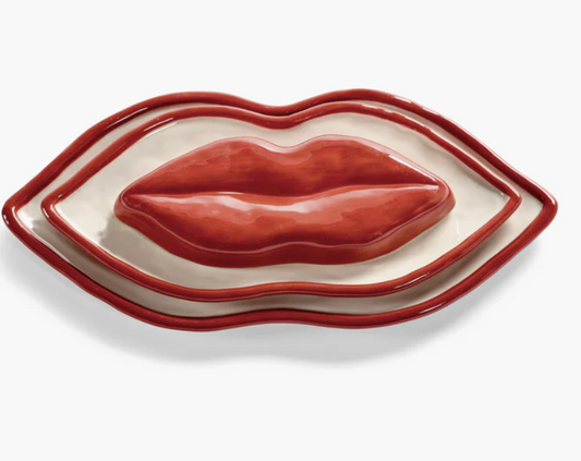 Serving dish set/3 Lips Les Objets Mouleversants