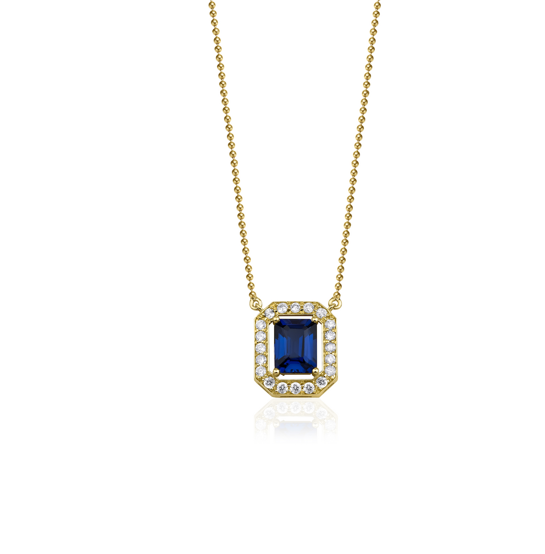 SAPPHIRE DIAMOND NECKLACE