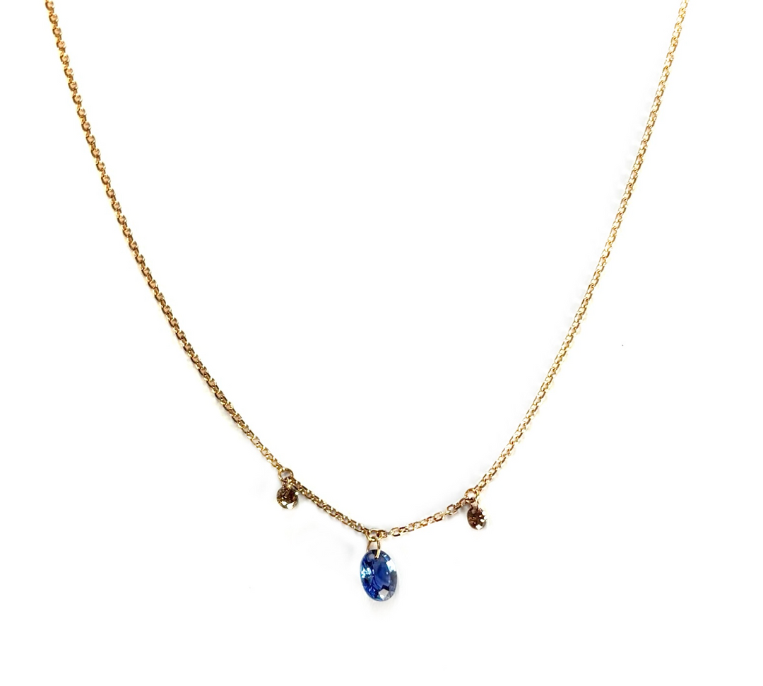 OVAL SAPPHIRE DIAMOND NECKLACE RG