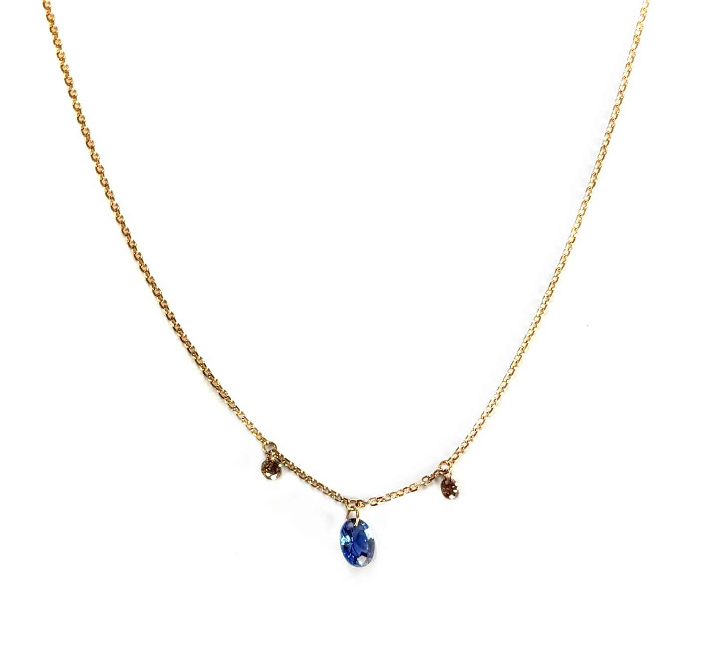 OVAL SAPPHIRE DIAMOND NECKLACE RG