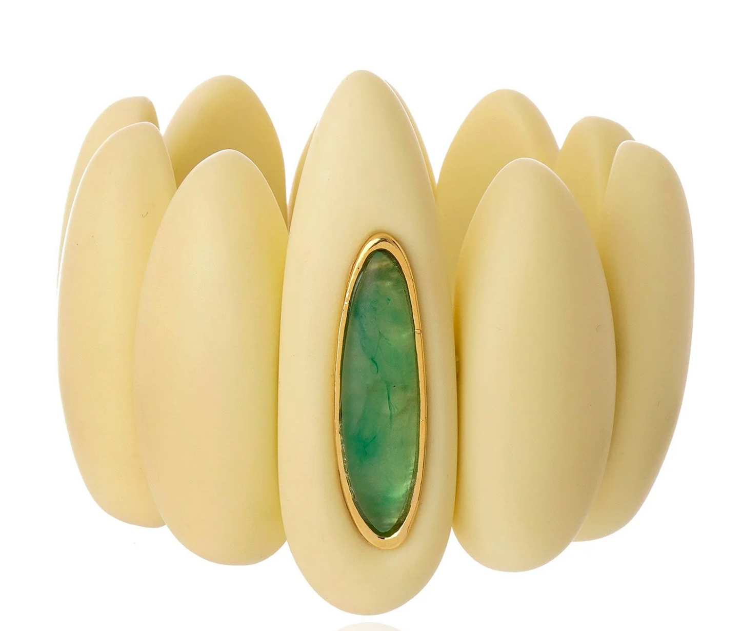 Resin Concept Bracelet - Green and Beige