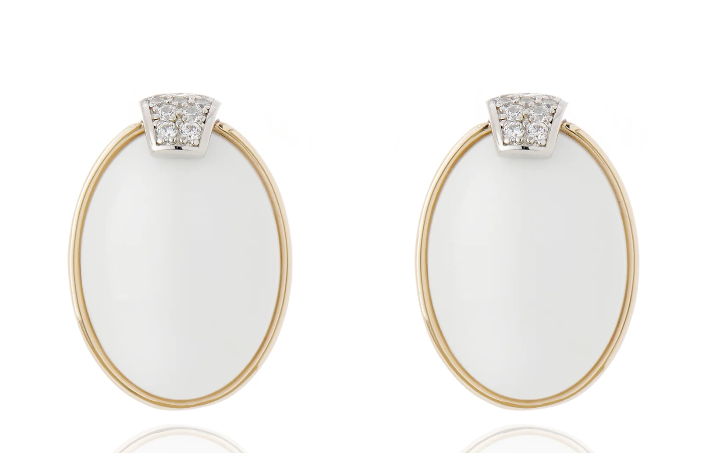 Splendore Earrings White Agate