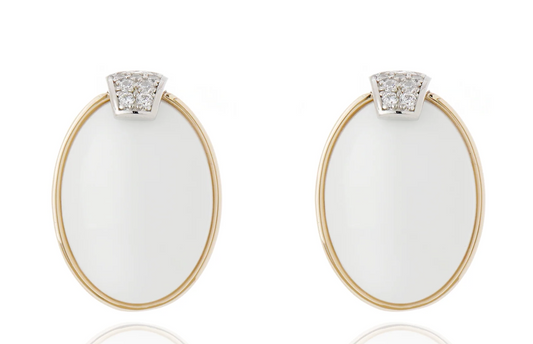 Splendore Earrings White Agate