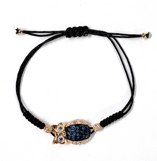 OWL DIAMOND CORD BRACELET