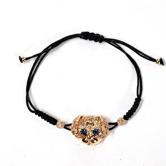 PUPPY DIAMOND CORD BRACELET