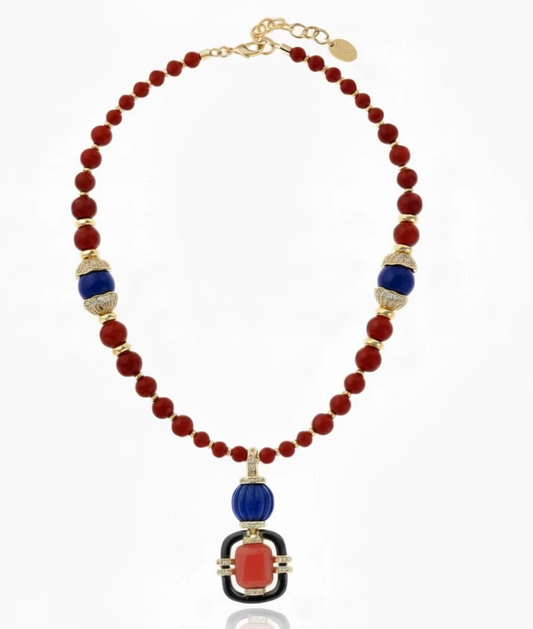 Malfatti Necklace -Red Agate