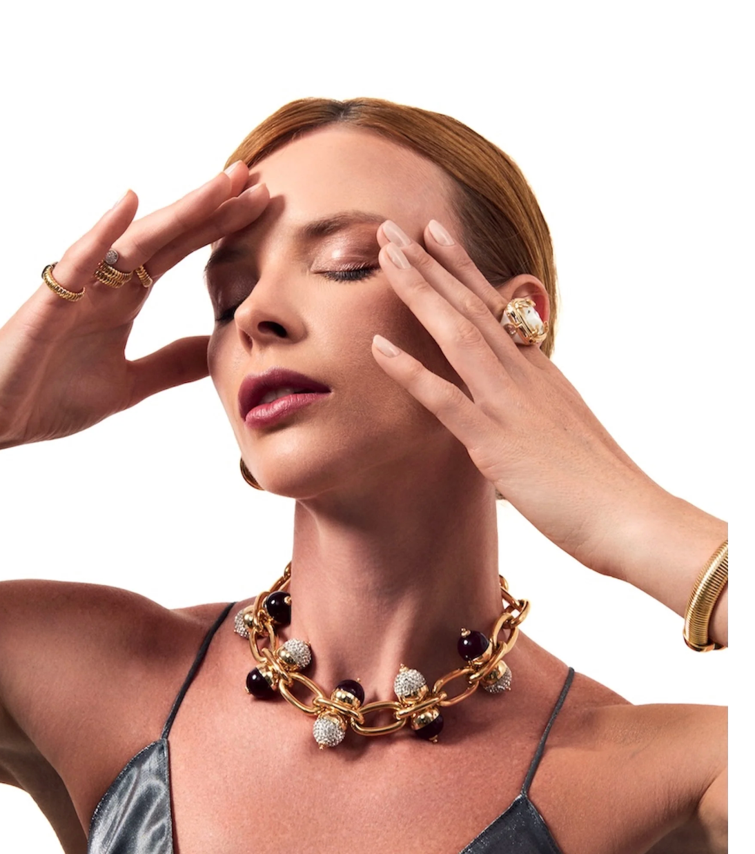 Catena Di Lusso Burgundy Choker