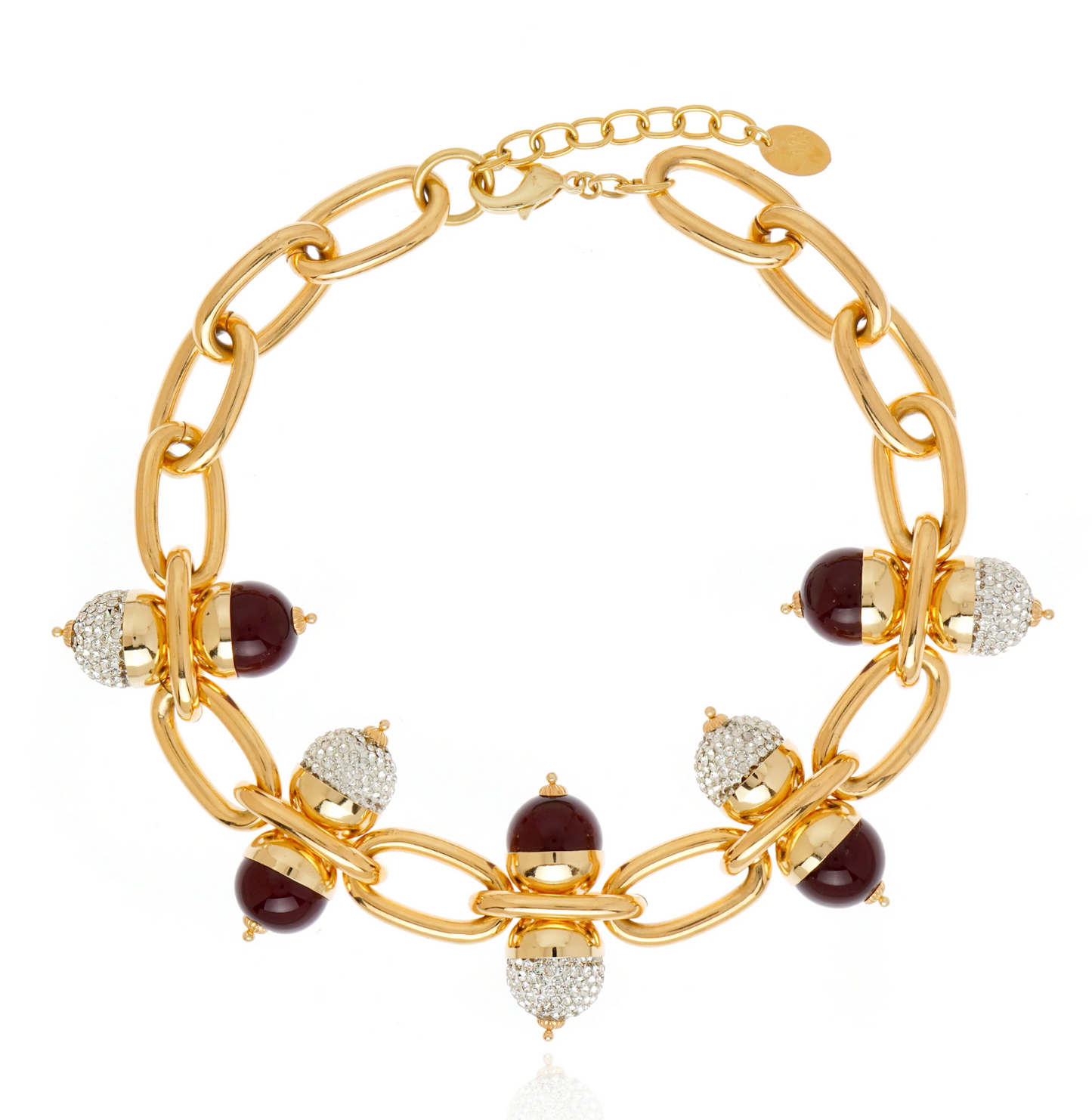 Catena Di Lusso Burgundy Choker