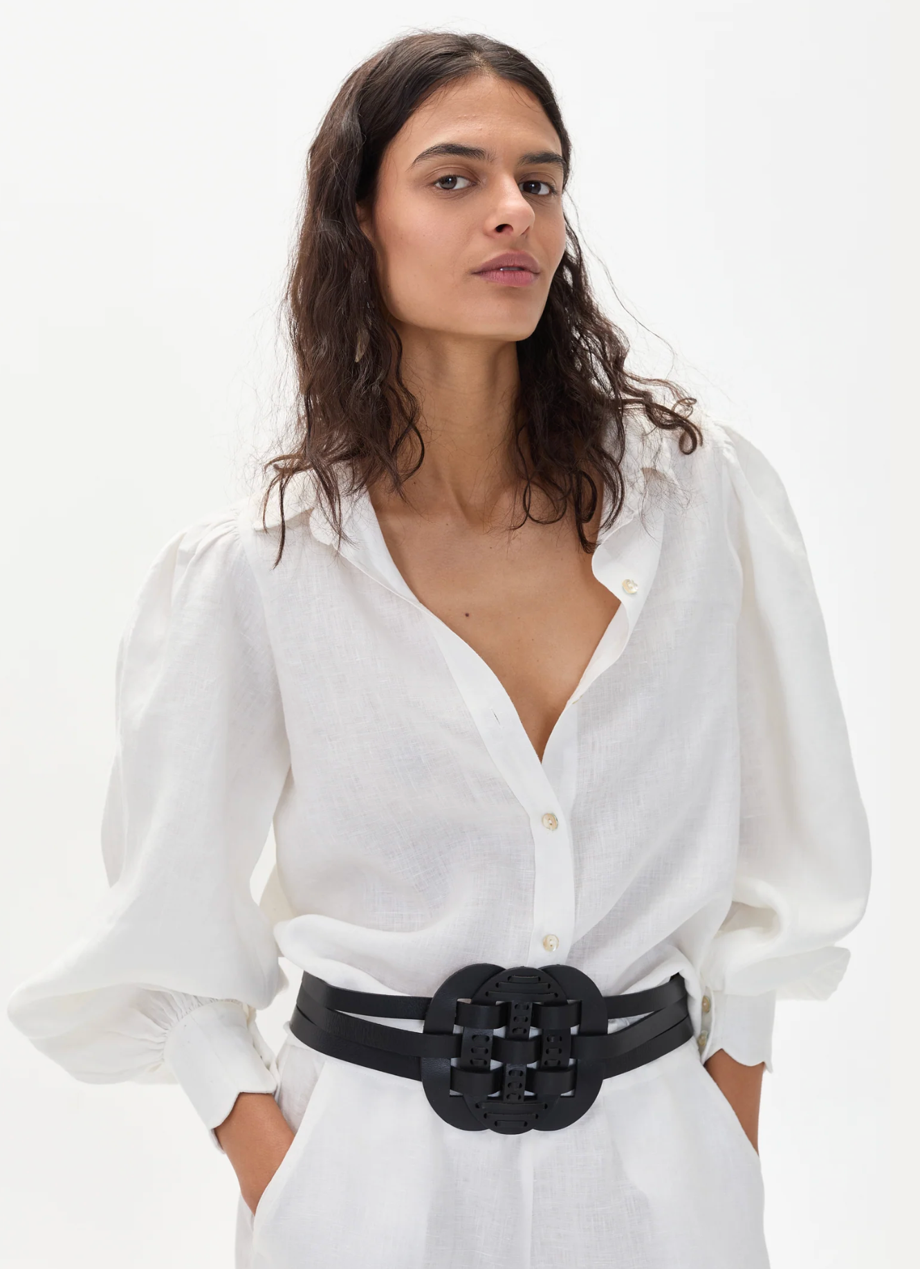Camille Linen Shirt - Off White