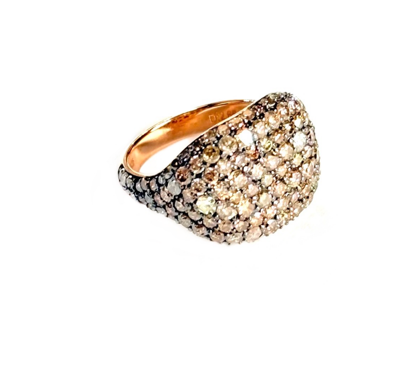 CHAMPAGNE DIAMOND PINKY RING