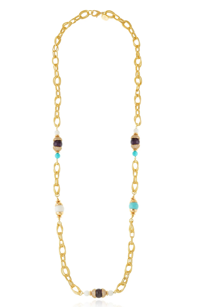 Volpi Chain Necklace Turquoise