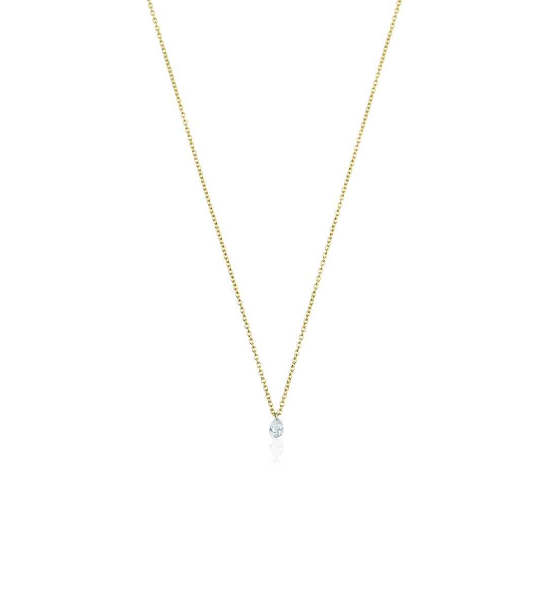 NAKED PEAR DIAMOND NECKLACE