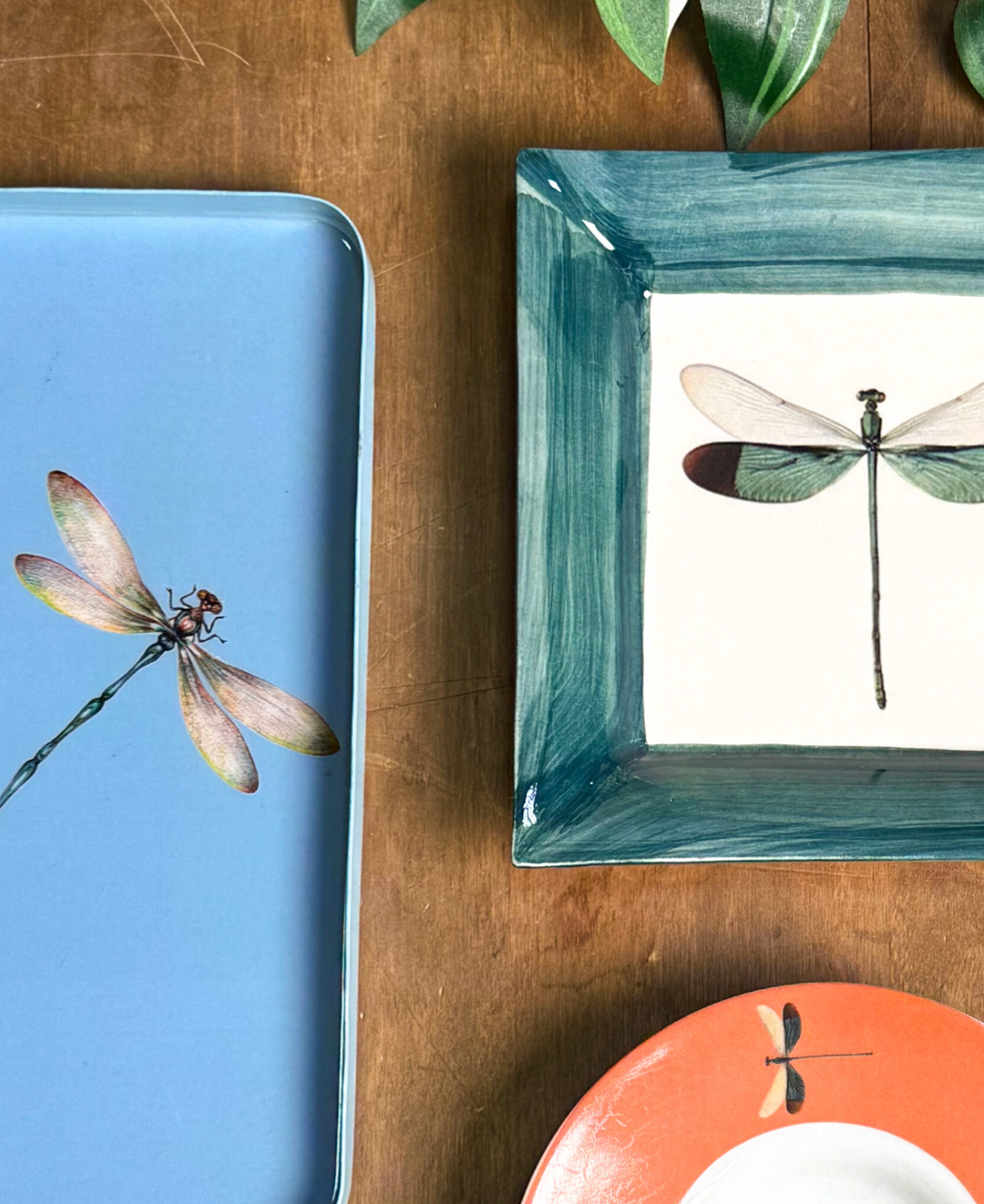 Stamped Iron Tray - Dragonfly