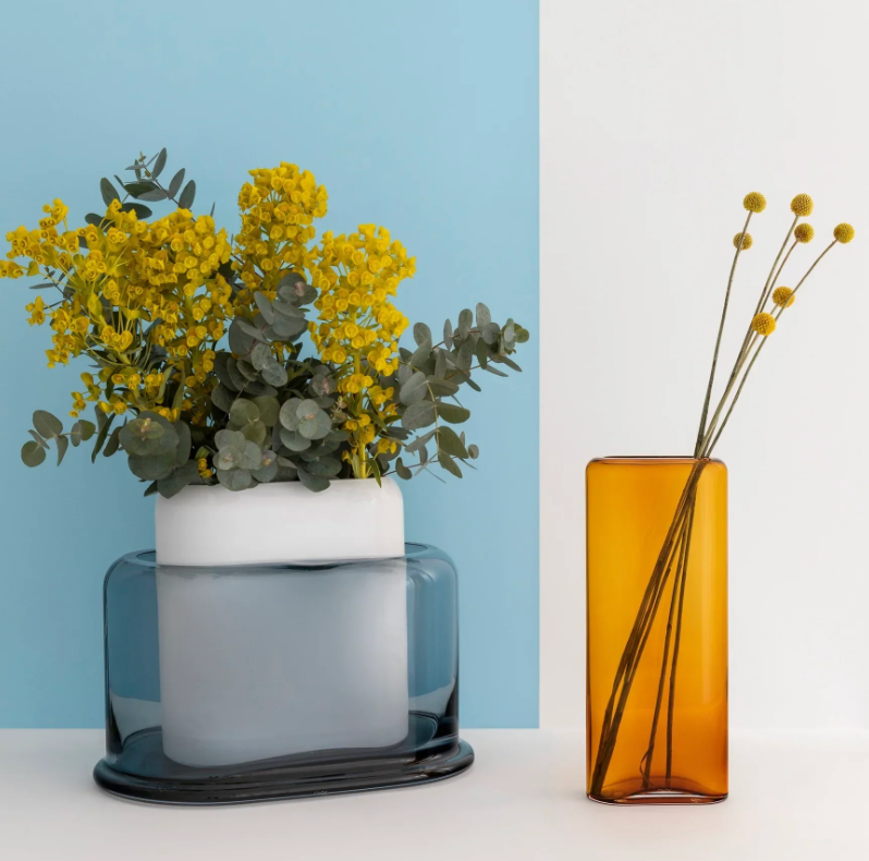 Layers Vase Medium-Opal White