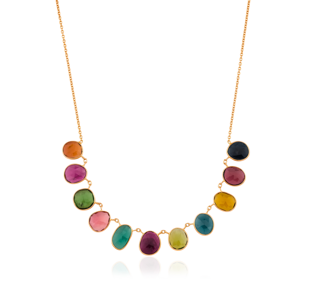FLAT CUT TOURMLAINE NECKLACE
