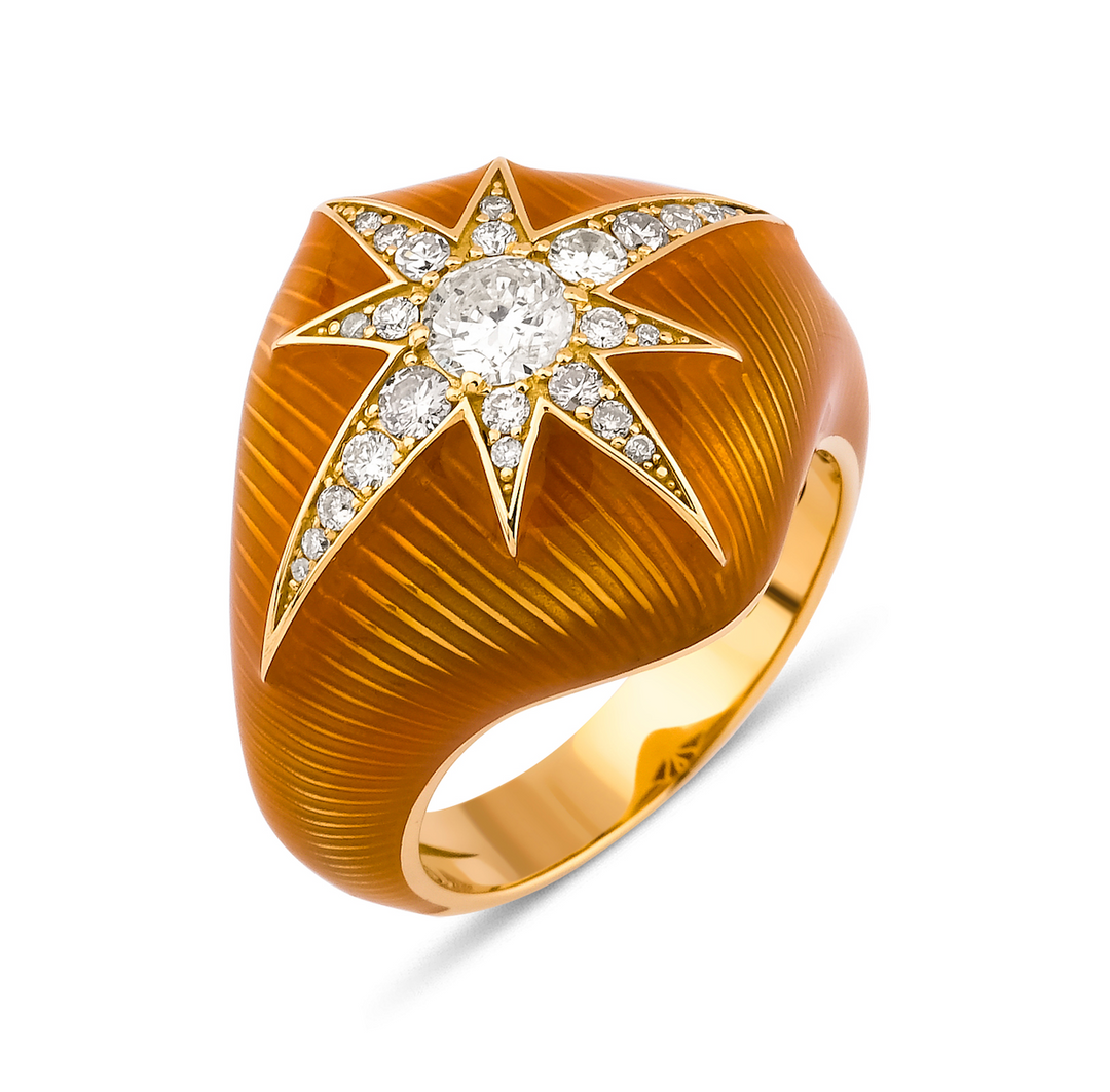 STAR DIAMOND ENAMEL RING