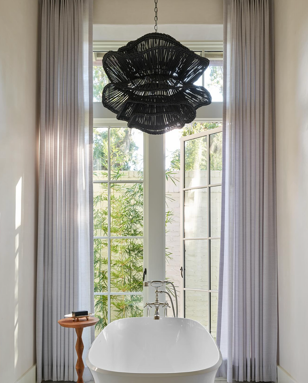 Alondra Chandelier-Dark Charcoal Rattan