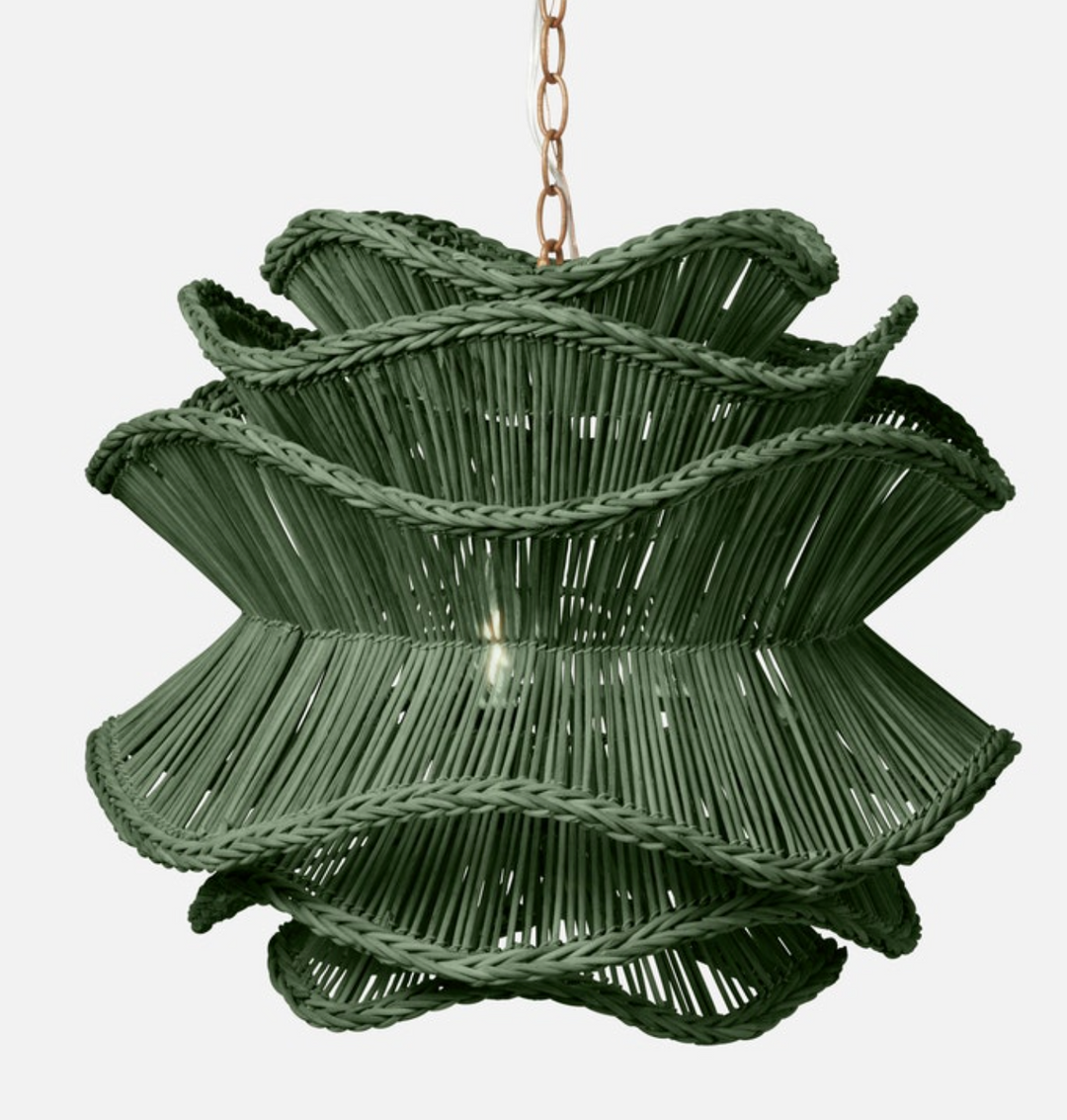 Alondra Chandelier-Hunter Green Rattan