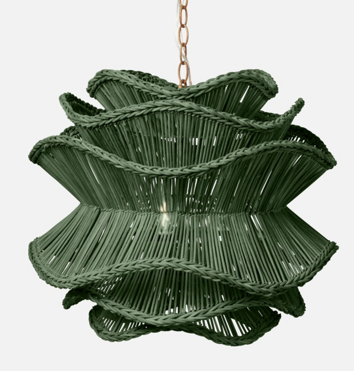 Alondra Chandelier-Hunter Green Rattan