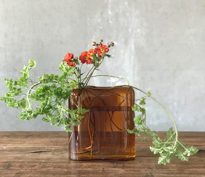 Layers Vase Medium-Amber