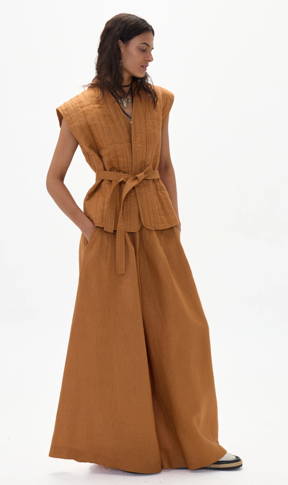 Sabi Linen Pants - Caramel