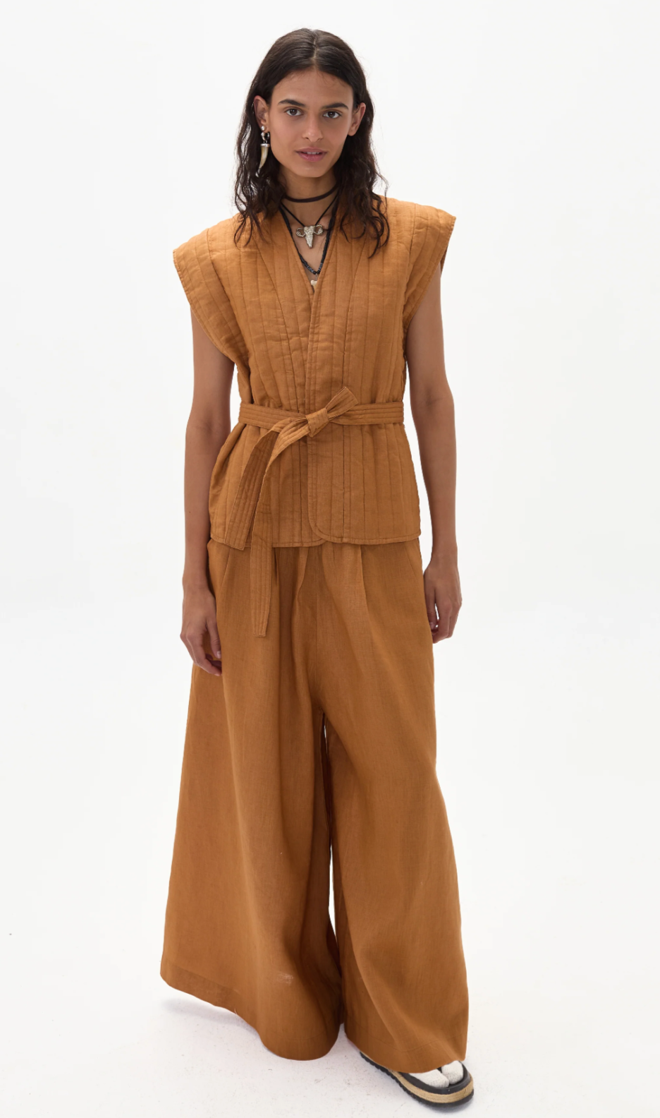 Sabi Linen Pants - Caramel