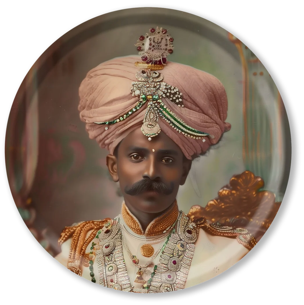 Wooden Tray - Maharaja - King of Baroda