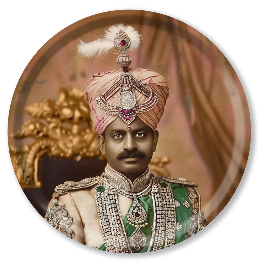 Wooden Tray - Maharaja - Chatrapati