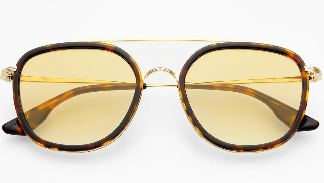 Weston-Dark Tortoise / Yellow Brown Gradient