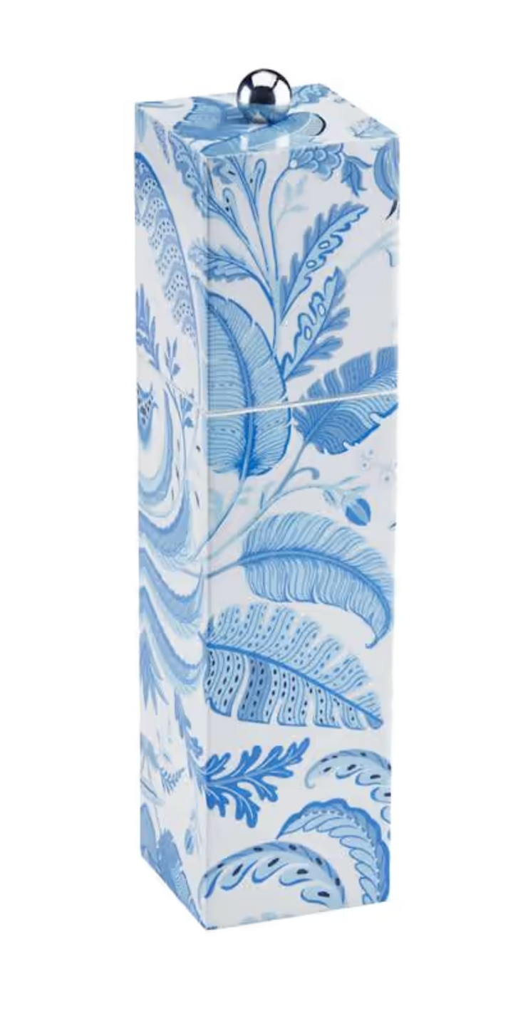 Palm Beach Blue Square Pillar Salt &amp;Pepper Mill