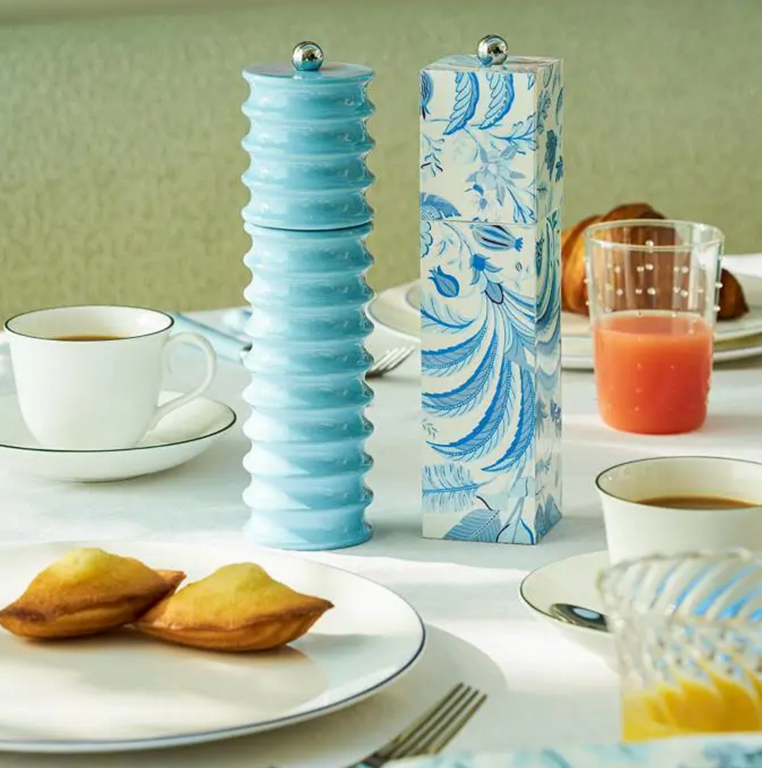 Palm Beach Blue Square Pillar Salt &amp;Pepper Mill