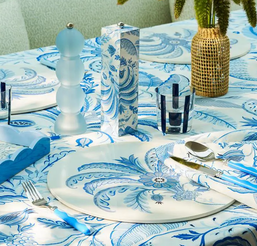 Palm Beach Blue Square Pillar Salt &amp;Pepper Mill