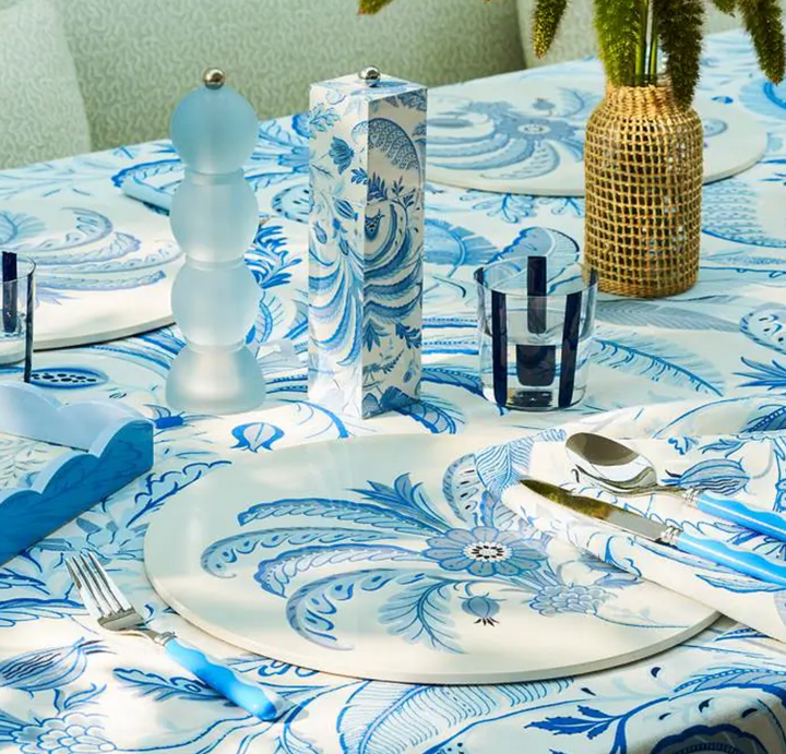 Palm Beach Blue Square Pillar Salt &amp;Pepper Mill