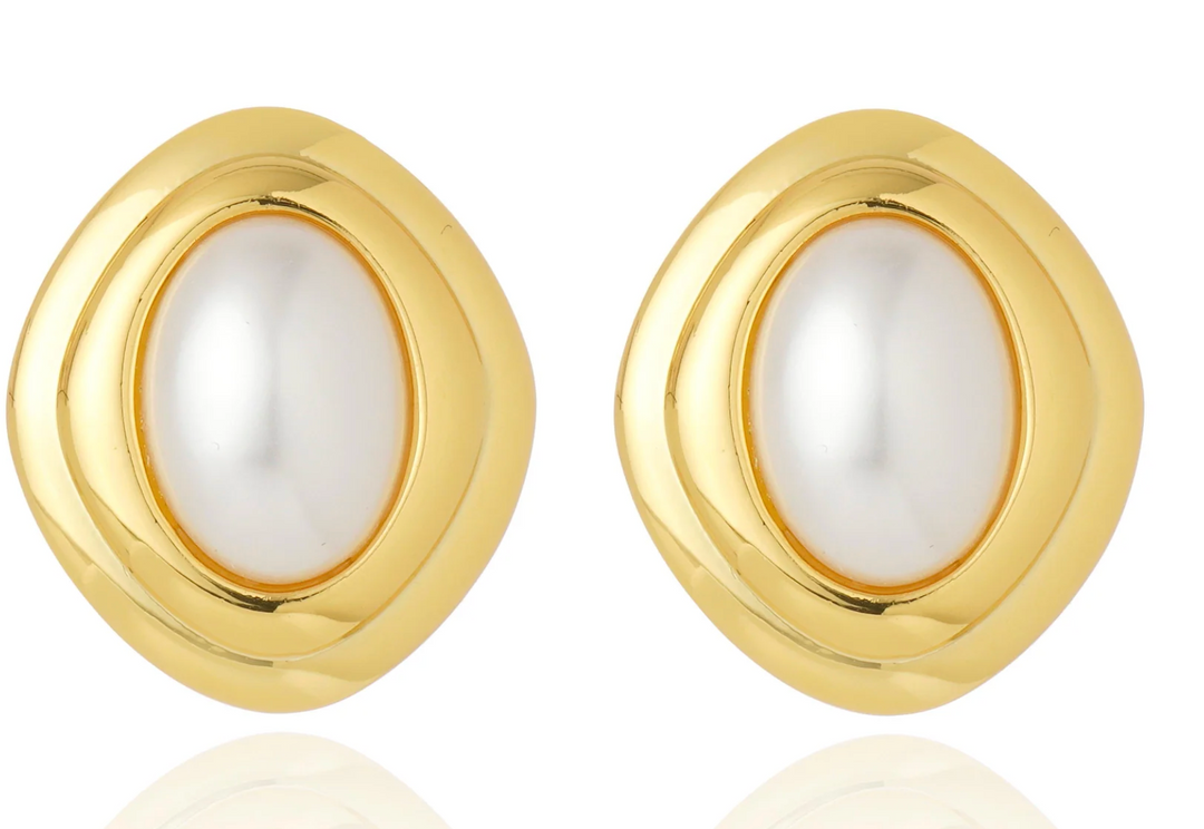 Salerno Earrings Pearl 18K Gold Plated