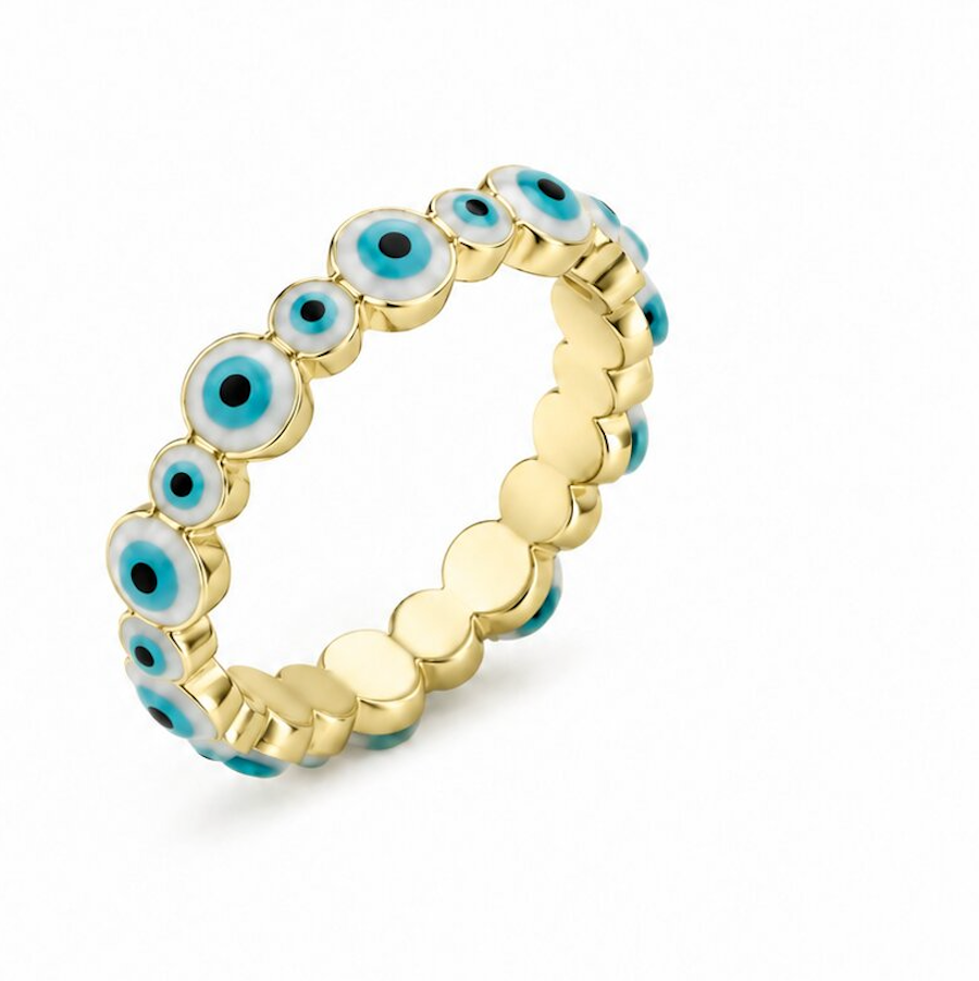 ENAMEL EYE BAND RING