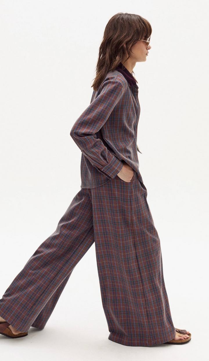 Super Culotte Twill Pants - Blue Prince of Wales