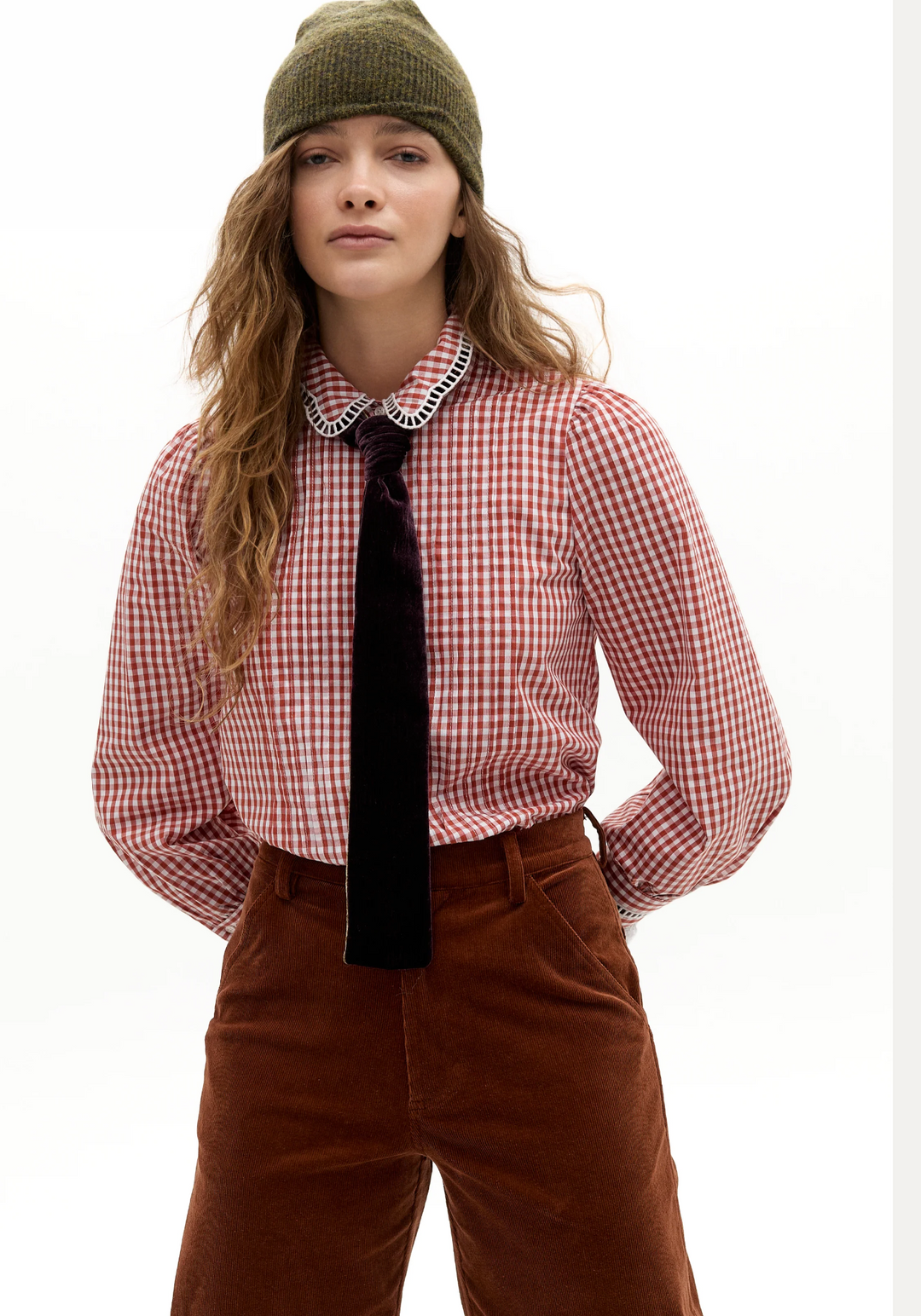 Amy Poplin Shirt - Caramel Vichy Checks