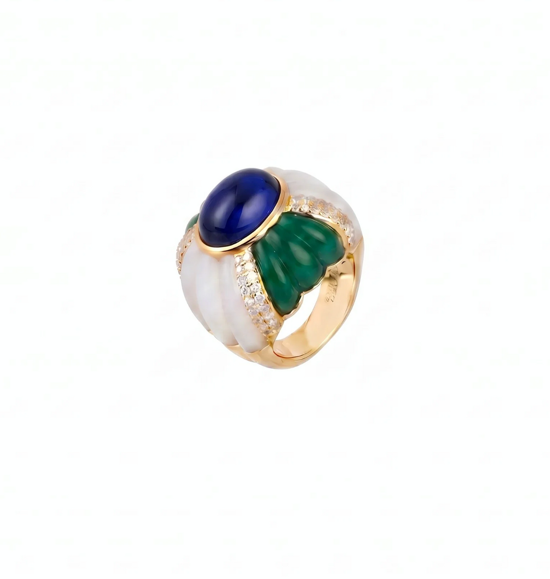 Machu Picchu Ring Blue