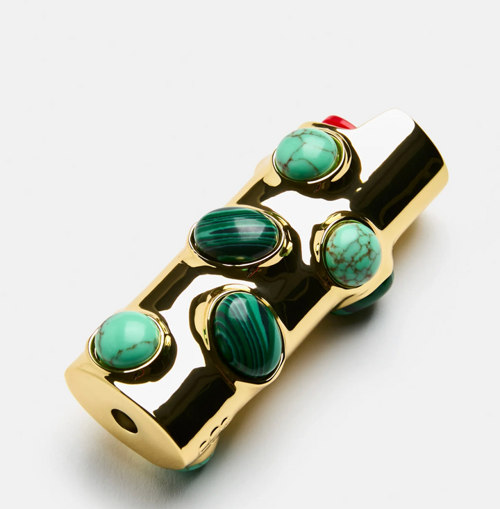 Stoned Lighter Case -Malachite