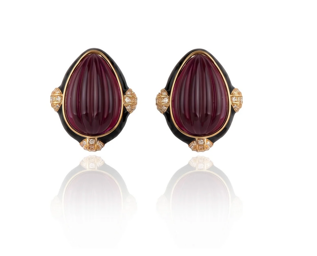 Quilla Earrings Burgundy