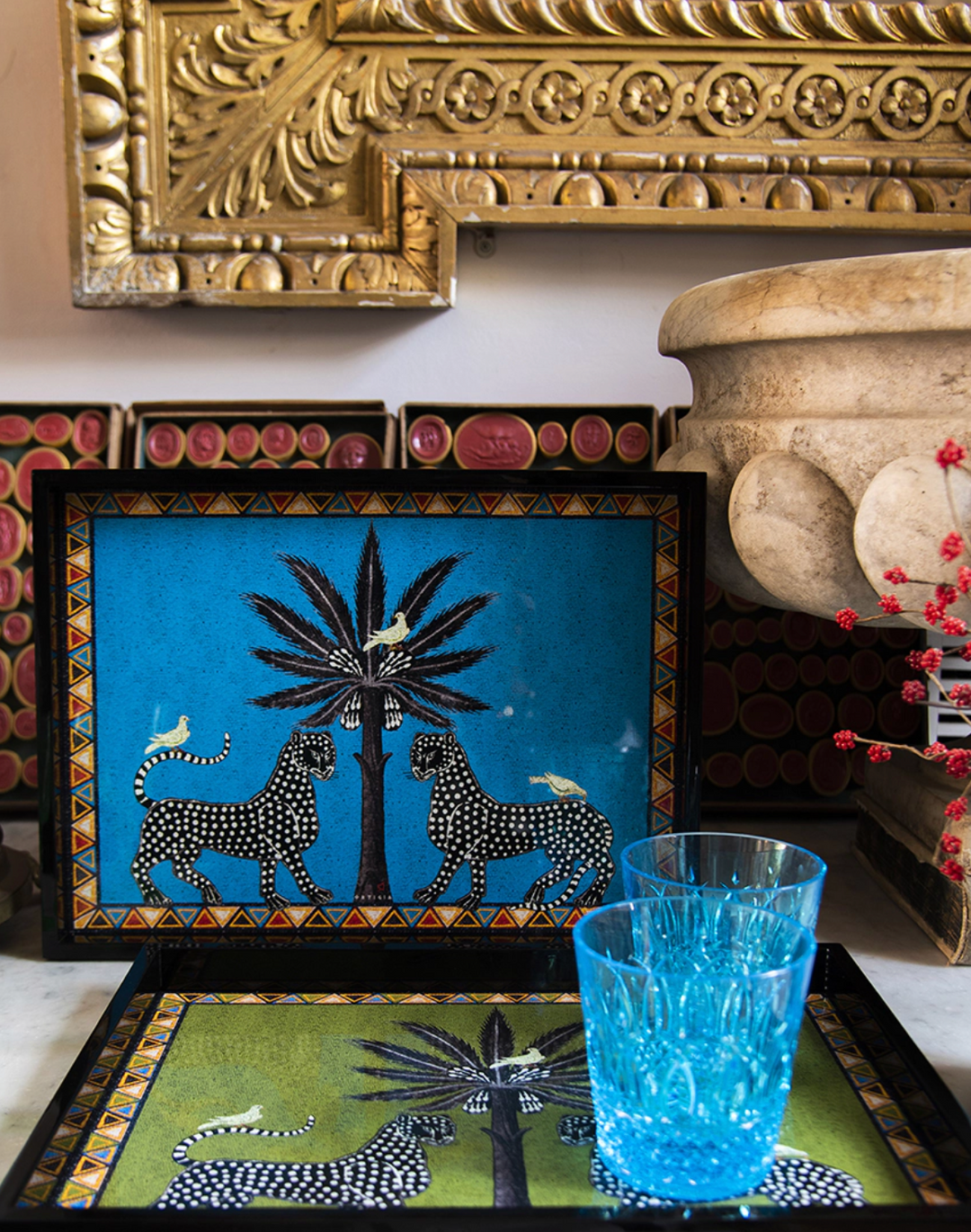Tray Mosaico Blue Large