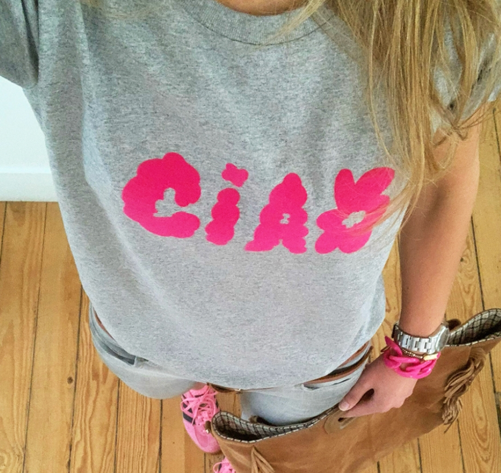 T-shirt Gris Ciao Fiorito by LesFutiles
