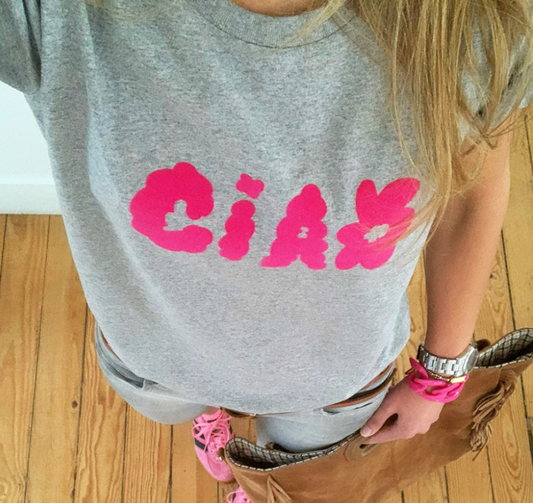 T-shirt Gris Ciao Fiorito by LesFutiles