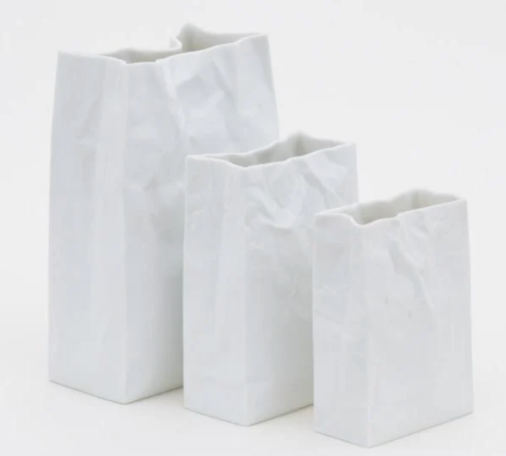 Ceramic Japan - Crinkle Vase White